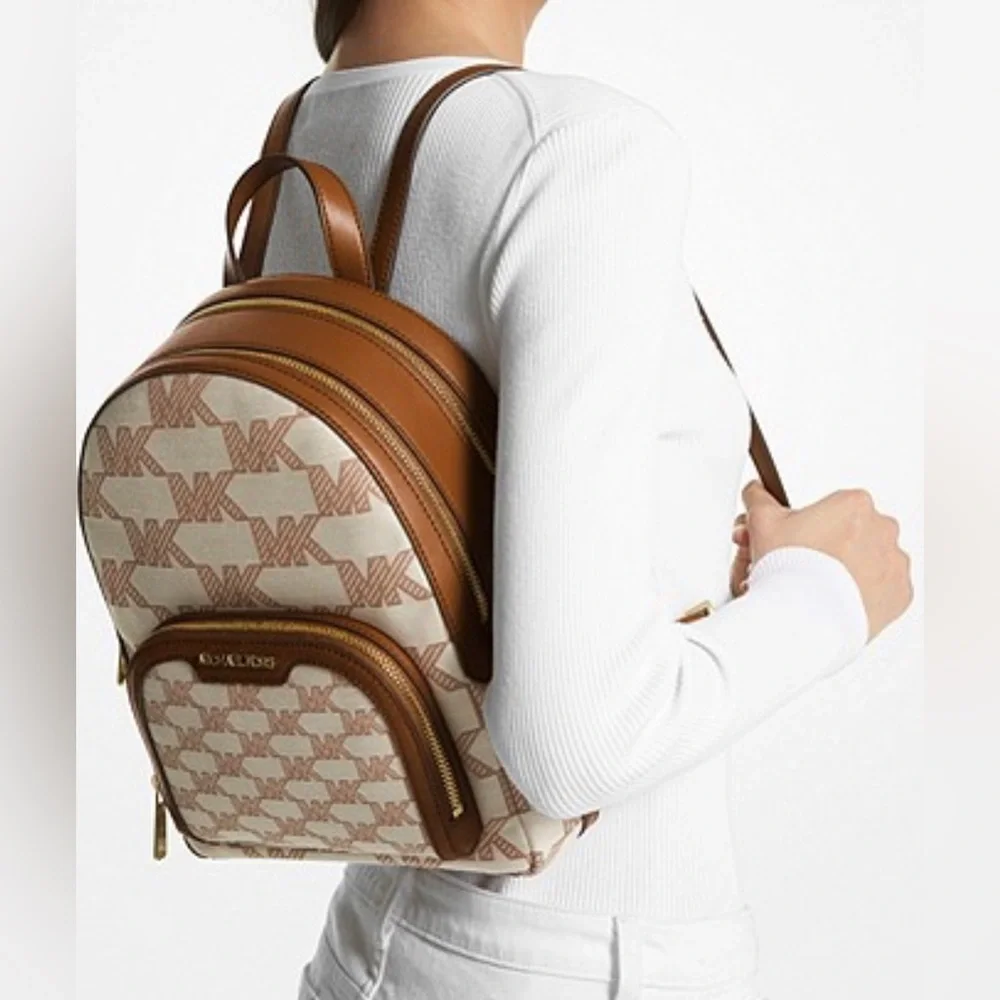 Michael Kors Jaycee Medium Logo Jacquard Backpack
